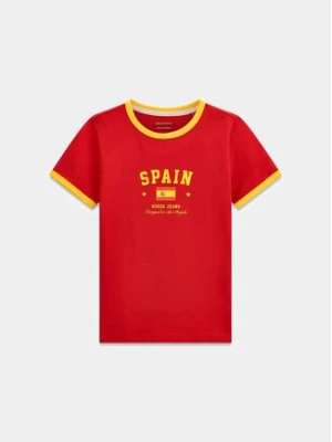 Guess Jeans T-Shirt 183096 Czerwony Classic Fit