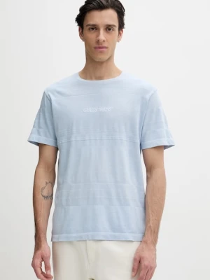 Guess Jeans t-shirt basic męski bawełniany niebieski