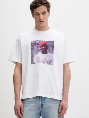 Guess Jeans t-shirt bawełniany biały