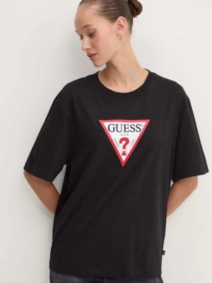 Guess Jeans T-shirt damski bawełniany czarny