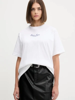 Guess Jeans t-shirt bawełniany damski kolor biały W5YI25 K8HM0
