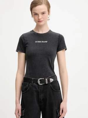 Guess Jeans t-shirt bawełniany damski kolor czarny W5BI26 I3Z14