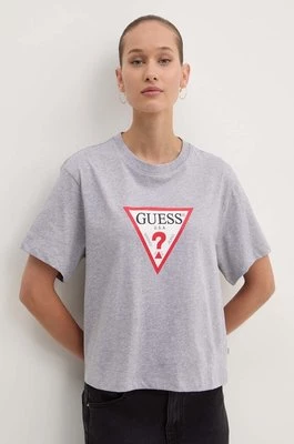 Guess Jeans t-shirt bawełniany damski kolor szary W4YI73 K8HM0