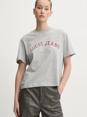 Guess Jeans t-shirt bawełniany damski kolor szary W5RI41 K8HM0