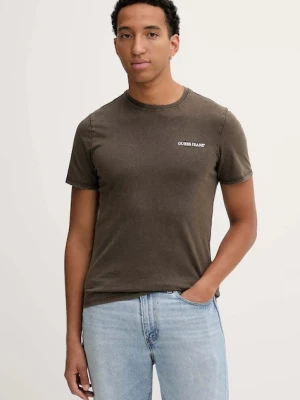 Guess Jeans t-shirt bawełniany męski kolor brązowy z nadrukiem M5BI27 K8HM0