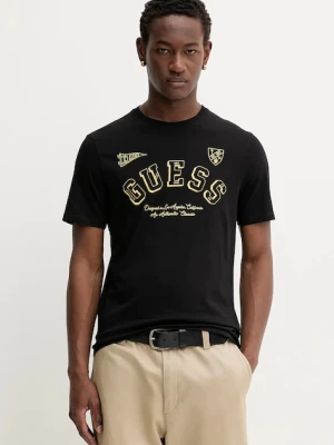 Guess Jeans t-shirt bawełniany męski kolor czarny gładki M5BI43 K8HM0