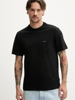 Guess Jeans t-shirt bawełniany męski kolor czarny gładki M5RI74 K8FQ4