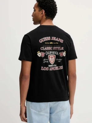 Guess Jeans t-shirt bawełniany męski kolor czarny wzorzysty M5BI41 K8FQ4
