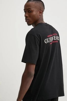 Guess Jeans t-shirt bawełniany męski kolor czarny z nadrukiem M4BI75 K8FQ4