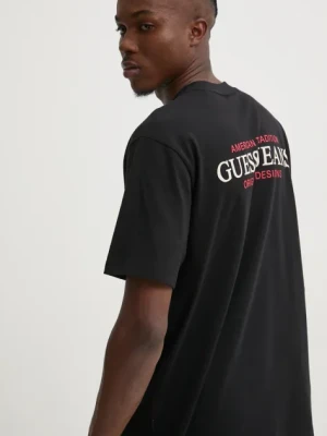 Guess Jeans t-shirt bawełniany męski kolor czarny z nadrukiem M4BI75 K8FQ4