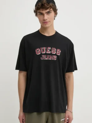 Guess Jeans t-shirt bawełniany męski kolor czarny z nadrukiem M4BI78 K8FQ4