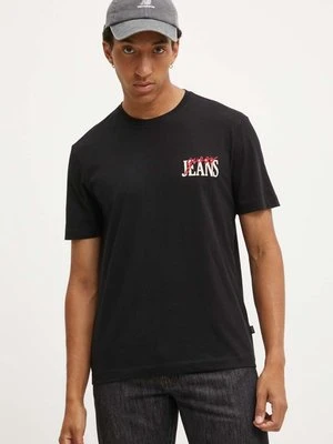 Guess Jeans t-shirt bawełniany męski kolor czarny z nadrukiem M4YI48 K8FQ4