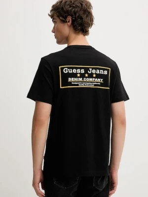 Guess Jeans t-shirt bawełniany męski kolor czarny z nadrukiem M5BI39 K8FQ4