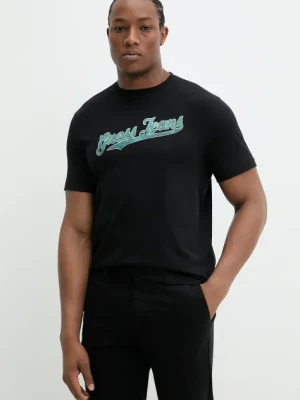 Guess Jeans t-shirt bawełniany męski kolor czarny z nadrukiem M5GI54 K8FQ4