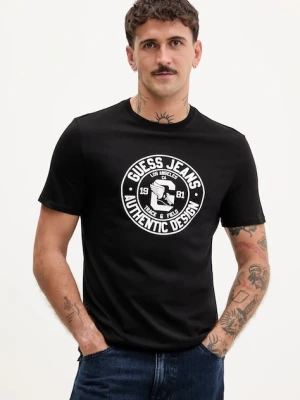 Guess Jeans t-shirt bawełniany męski kolor czarny z nadrukiem M5YI29 K8HM0