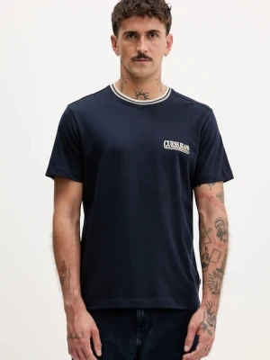 Guess Jeans t-shirt bawełniany męski kolor granatowy z nadrukiem M5YI09 K8FQ4