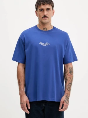 Guess Jeans t-shirt bawełniany męski kolor niebieski z aplikacją M5YI61 K8FQ4