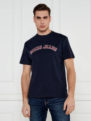 Guess Jeans T-shirt Collegiate | Regular Fit granatowy