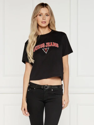 Guess Jeans T-shirt | Cropped Fit czarny