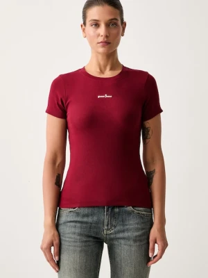 Guess Jeans T-shirt damski bawełniany z elastanem