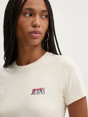 Guess Jeans t-shirt damski kolor beżowy W4BI57 J1314