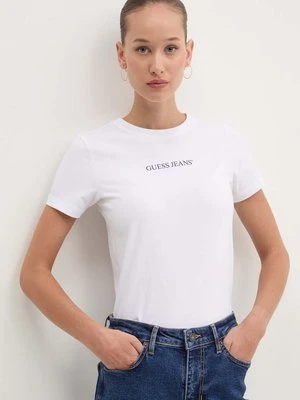 Guess Jeans t-shirt damski kolor biały W4YI01 J1314