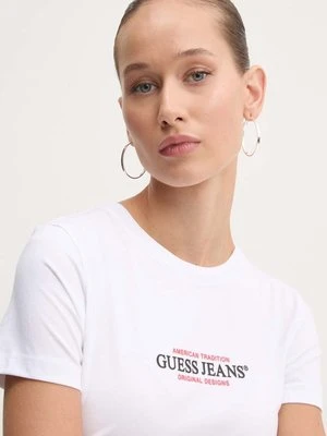 Guess Jeans t-shirt damski kolor biały W4YI03 J1314