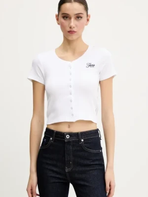 Guess Jeans t-shirt damski kolor biały W5GP27 KA0H1