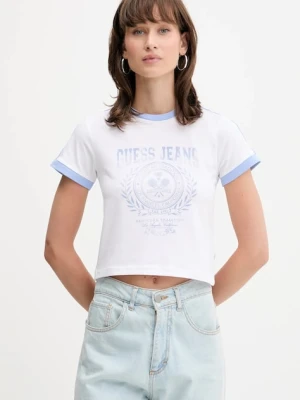 Guess Jeans t-shirt damski kolor biały W5YI03 J1314