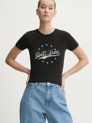 Guess Jeans t-shirt damski kolor czarny W5RI59 J1314