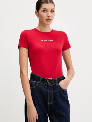 Guess Jeans t-shirt damski kolor czerwony W4YI01 J1314