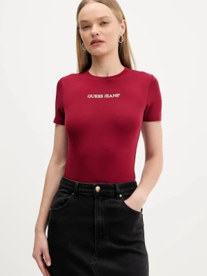 Guess Jeans t-shirt damski kolor czerwony W4YI01 J1314