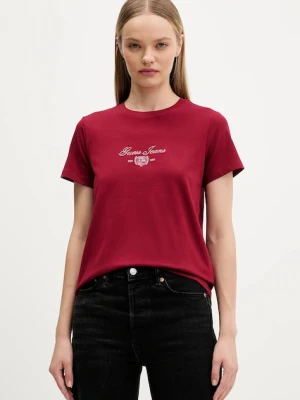 Guess Jeans t-shirt damski kolor czerwony W5BI09 J1314