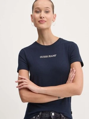 Guess Jeans t-shirt damski kolor granatowy W4YI01 J1314