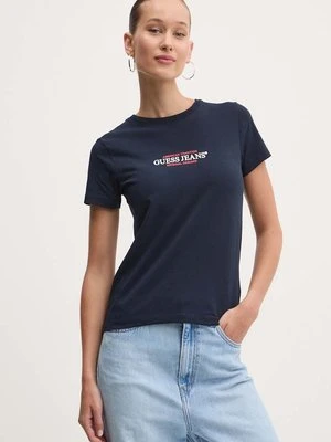 Guess Jeans t-shirt damski kolor granatowy W4YI03 J1314