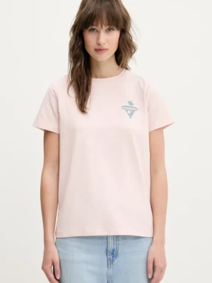 Guess Jeans t-shirt damski kolor różowy W5GI25 J1314