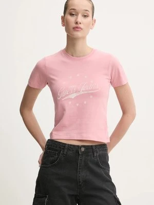 Guess Jeans t-shirt damski kolor różowy W5RI59 J1314