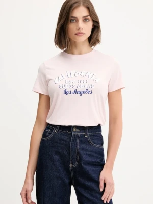 Guess Jeans t-shirt damski kolor różowy W5YI23 J1314
