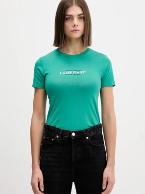 Guess Jeans t-shirt damski kolor zielony W4YI03 J1314
