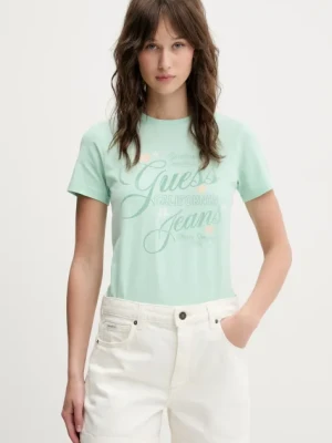 Guess Jeans t-shirt damski kolor zielony W5GI24 J1314
