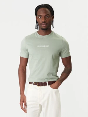 Guess Jeans T-Shirt M4YI52 K8HM0 Zielony Regular Fit