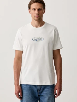 Guess Jeans T-shirt męski bawełniany beżowy