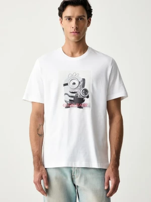Guess Jeans T-shirt męski bawełniany biały