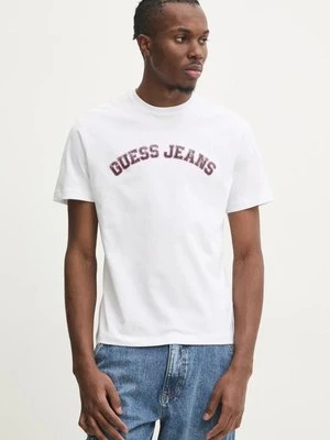 Guess Jeans t-shirt męski kolor biały z nadrukiem M5RI75 K8FQ4