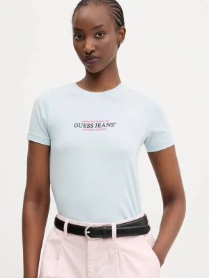 Guess Jeans t-shirt niebieski