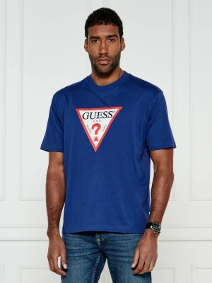 Guess Jeans T-shirt | Oversize fit niebieski