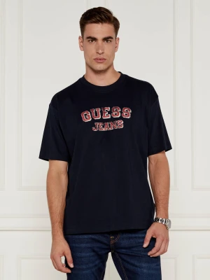 Guess Jeans T-shirt | Oversize fit granatowy