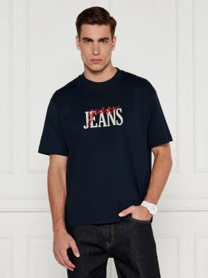 Guess Jeans T-shirt | Oversize fit granatowy