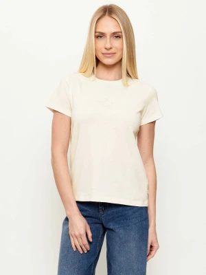 Guess Jeans T-shirt | Regular Fit kremowy