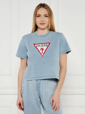 Guess Jeans T-shirt | Relaxed fit błękitny